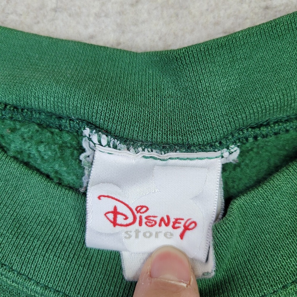 Vintage 90s Disney Store Tigger Sweatshirt XL Green Sketch Crewneck Made in USA - Picture 3 of 8